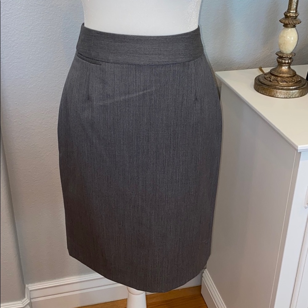 J Crew Grey Pencil Skirt 6